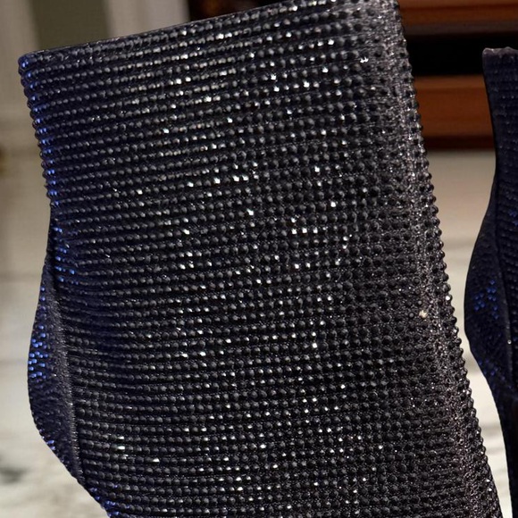Thalia Sodi NWT Sz 7 Glittering Black Platform Stiletto Heel Ankle Boots (SH098) - Picture 10 of 12